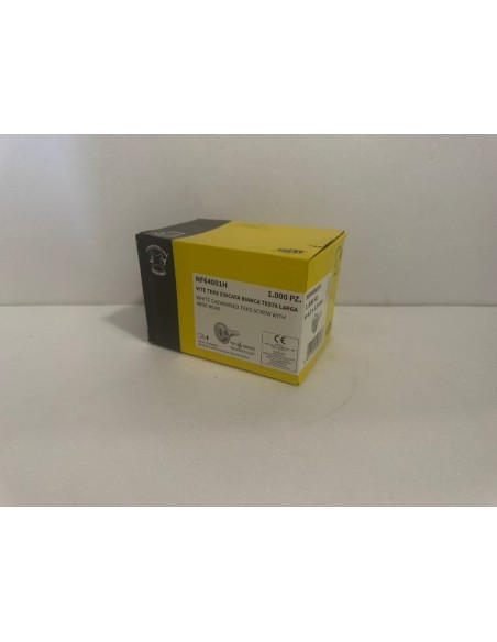VITE AUTOPERFORANTE ''TEKS'' ZINCATA BIANCA TESTA PIATTA 4,2X13 PZ 1000
