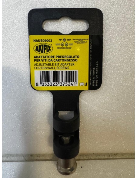 ADATTATORE PREREGOLATO PER VITI DA CARTONGESSO NAUE09002