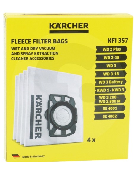 SACCHETTI FILTRO KARCHER WD3 PZ 4