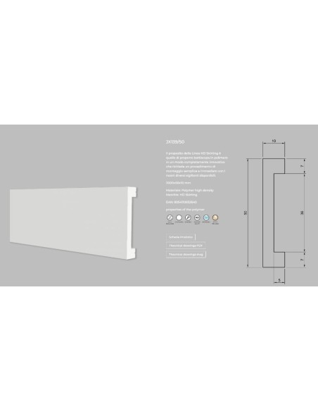 FASCIA IN POLIMERI JX139-50 MT.2 ARD