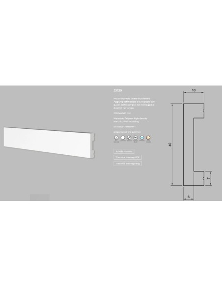 FASCIA IN POLIMERI JX139-W 40 MT.2 ARD