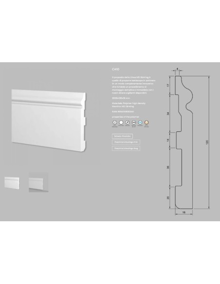 BATTISCOPA IN POLIMERI C410 MT.2