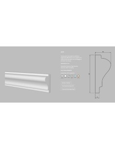 CORNICE POLIMERO DURO JX71 MT.2 ARD