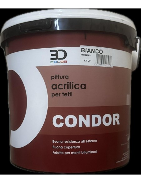 PITTURA ACRILICA PER TETTI LT.13 BIANCO