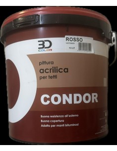 PITTURA ACRILICA PER TETTI LT.13 ROSSO