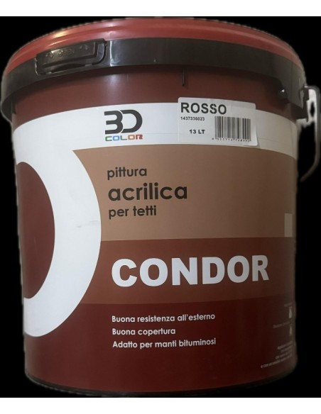 PITTURA ACRILICA PER TETTI LT.13 ROSSO