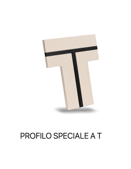 PROFILO SPECIALE A T PER FASCE A LED