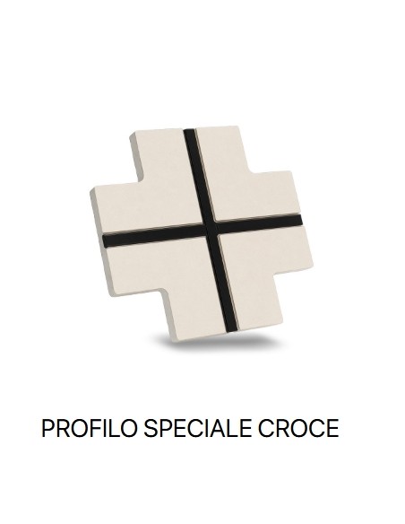 PROFILO SPECIALE A CROCE PER FASCE A LED