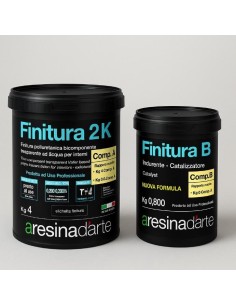 FINITURA 2K SATINATA KG.4 (COMP. A) + CATALIZZATORE KG.0,800 (COMP. B)