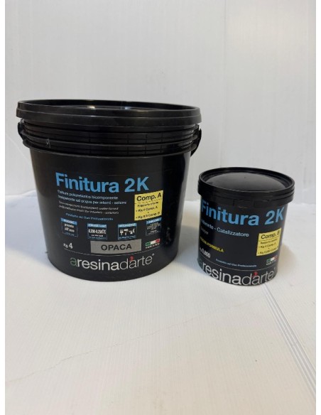 FINITURA 2K OPACA KG.4 (COMP. A) + CATALIZZATORE KG.0,800 (COMP. B)