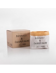 SACCHETTO BOUGIES & CHAMPAGNE - TALK & WHITE FLOWERS