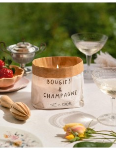 SACCHETTO BOUGIES & CHAMPAGNE - TALK & WHITE FLOWERS 2