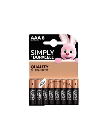 DURACELL SIMPLY ALCALINA MINISTILO MN 2400 PZ.8