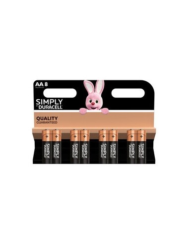 DURACELL SIMPLY ALCALINA STILO MN 1500 PZ.8
