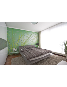 FOTOMURALE ERBA VERDE E GOCCE DI RUGIADA 368X254 CM