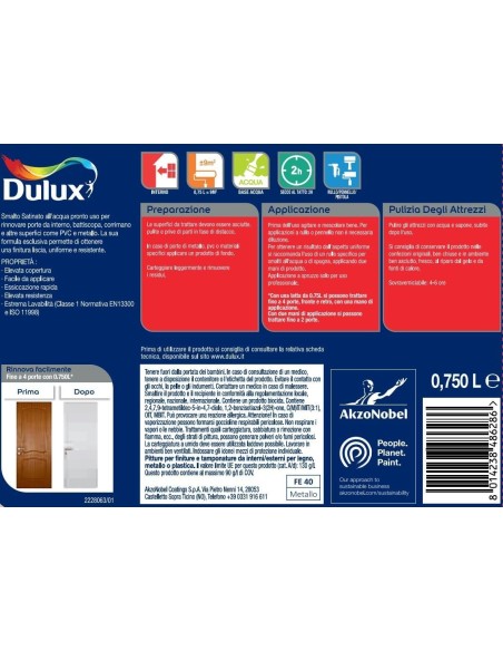 SMALTO PER PORTE BIANCO DULUX ML.750