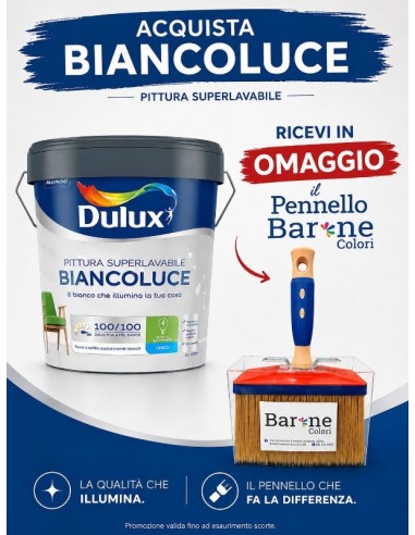 DULUX BIANCOLUCE LT.14 + IN OMAGGIO UNA PLAFONIERA SB 95 MM 65X160