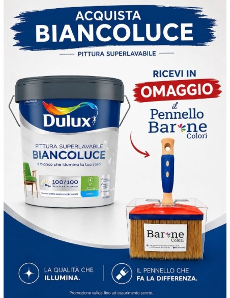 DULUX BIANCOLUCE LT.14 + IN OMAGGIO UNA PLAFONIERA SB 95 MM 65X160