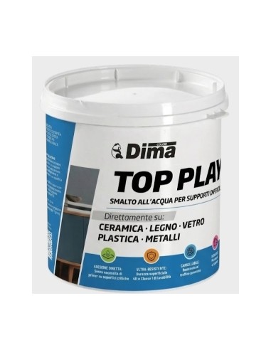 SMALTO AD ACQUA TOP PLAY BIANCO OPACO LT.0,75