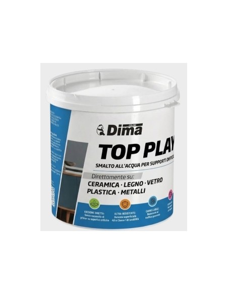 SMALTO AD ACQUA TOP PLAY BIANCO OPACO LT.0,75